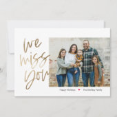 Carte de voeux photo modifiable 'Missing You' coul (Devant)