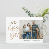 Carte de voeux photo modifiable 'Missing You' coul (Debout devant)