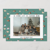 Carte de vœux photo motif de la Nativité (Devant / Derrière)