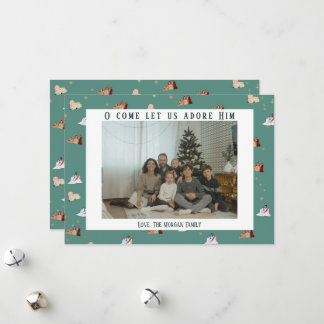 Carte de vœux photo motif de la Nativité