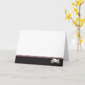 Carte de voeux photo Motorcycle Cafe Racer (Fleur jaune)