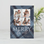 Carte de vœux photo Navy Or Joyeux Noël (Debout devant)