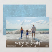 CARTE DE VOEUX PHOTO | Noël Côté Plage (Devant / Derrière)