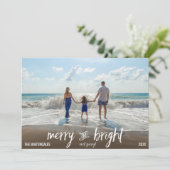 CARTE DE VOEUX PHOTO | Noël côtier de plage (Debout devant)