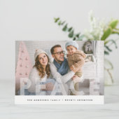 CARTE DE VOEUX PHOTO | Noël Peace Minimal Dots (Debout devant)