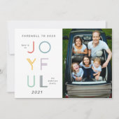 Carte de vœux photo Nouvel An de vacances joyeuse  (Devant)