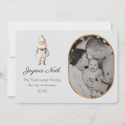 Carte de voeux photo Nutcracker Joyeux Noël (Devant)