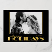 Carte de voeux photo or Joyeuses Fêtes (Recto)