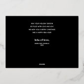 Carte de voeux photo or Joyeuses Fêtes (Verso)