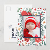 Carte de vœux photo Paix Amour Joie (Devant / Derrière)