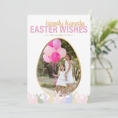 Carte de vœux photo Pâques Hippity Hoppity (Debout devant)
