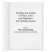 Carte de voeux photo Peace on Earth Star (Intérieur (Droit))