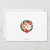 Carte de voeux photo Père Noël pour Noël amusant (Dos)