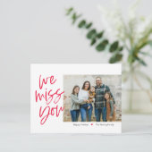 Carte de vœux photo personnalisable couleur pour l (Debout devant)