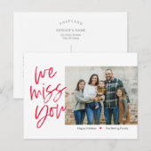 Carte de vœux photo personnalisable couleur pour l (Devant / Derrière)