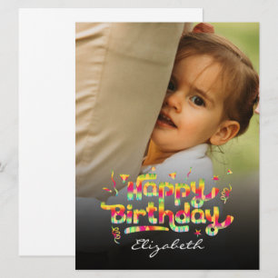 Carte de voeux photo personnalisée Anniversaire pe