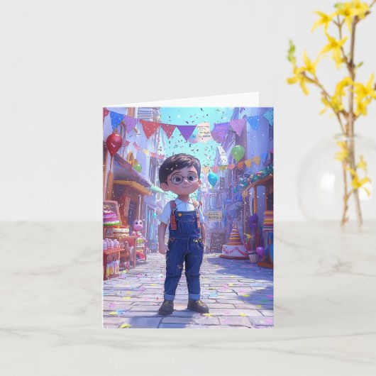 Carte de vœux photo personnalisée avec intelligenc (Fleur jaune)