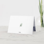 Carte de vœux photo pliée ornée de motifs botaniqu (Dos)