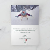 Carte de vœux photo pliée ornée de motifs botaniqu (Intérieur)