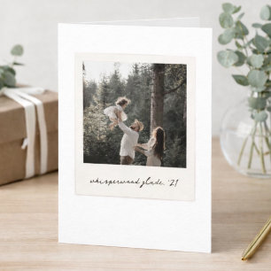 Carte de vœux photo Polaroid Art vintage personn