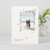 Carte de vœux photo pour le Nouvel An à confettis  (Debout devant)