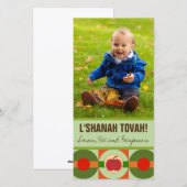 Carte de vœux photo pour le Rosh Hashanah moderne  (Devant / Derrière)