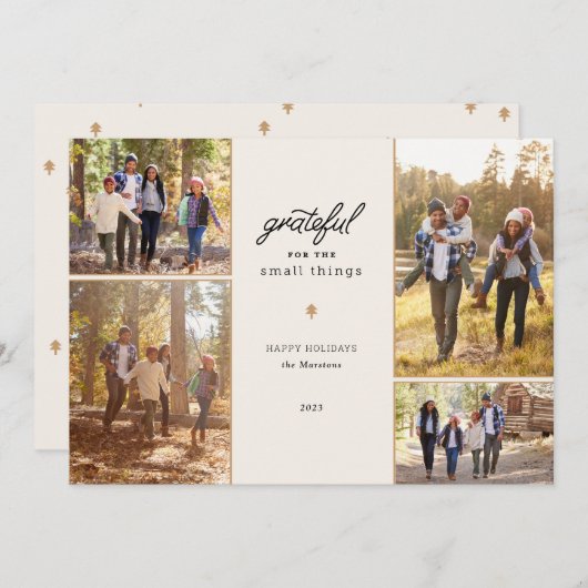 Carte de vœux photo pour les fêtes de fin d'année (Devant / Derrière)