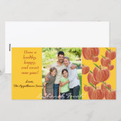 Carte de vœux photo pour Rosh Hashanah avec pomme  (Devant / Derrière)