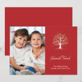 Carte de vœux photo Rosh Hashana Arbre de l'Espoir (Devant / Derrière)