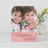 Carte de vœux photo Rosh Hashanah aux fleurs tourb (Debout devant)