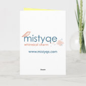 Carte de vœux photo Rosh Hashanah aux fleurs tourb (Dos)