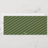 Carte de vœux photo rustique monogramme vert foncé (Dos)