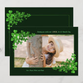 Carte de voeux photo Shamrock (Devant / Derrière)