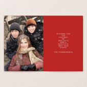 Carte de voeux photo Silver Foil Jolie Noël (Intérieur)