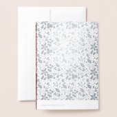 Carte de voeux photo Silver Foil Jolie Noël (Derrière avec enveloppe)