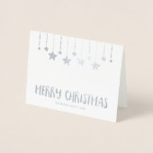 Carte de voeux photo Silver Foil Joyeux Noël (Devant)