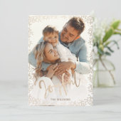 Carte de vœux photo simple et joyeuse avec typogra (Debout devant)