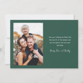 Carte de vœux photo simple lettre main 2 (Dos)