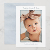 CARTE DE VOEUX PHOTO | Simple Paix Amour Joie Mode (Devant / Derrière)