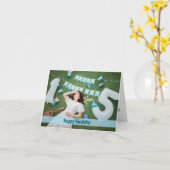 Carte de voeux photo simple Script Birthday (Fleur jaune)