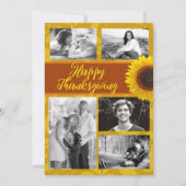 Carte de vœux photo Sunflower Thanksgiving Five (Devant)