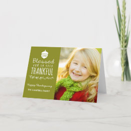 Carte de voeux photo Thanksgiving/Olive