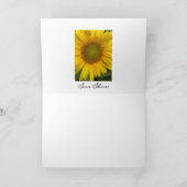 CARTE DE VŒUX PHOTO TOURNESOL SOLEIL (Intérieur)