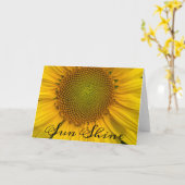 CARTE DE VŒUX PHOTO TOURNESOL SOLEIL (Fleur jaune)