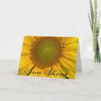 CARTE DE VŒUX PHOTO TOURNESOL SOLEIL