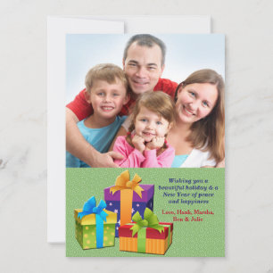 Carte de vœux photo Trois Cadeaux