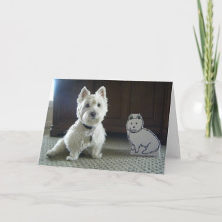Carte de voeux photo Twin Westies