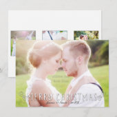 Carte de vœux photo typographie Joyeux Noël recto (Devant / Derrière)