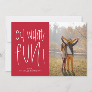 Carte de vœux photo typographique amusante Oh What