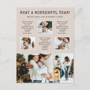 Carte de vœux photo vacances Tan Modern